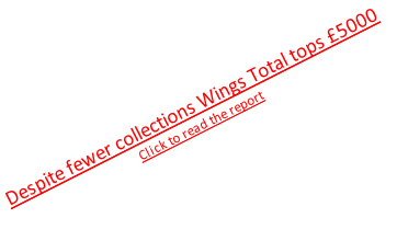 Despite fewer collections Wings Total tops £5000 Click to read the report